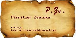 Pirnitzer Zselyke névjegykártya